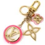 ルイヴィトン バッグチャーム ポルトクレ・カラーライン M64525 GP ゴールド ピンク系 キーリング チャーム キーホルダー キーチャーム アクトワン