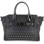 ショッピングスタッズ コーチ バッグ レディース ハンドバッグ リベット スワッガー27 57697 ブラック レザー スタッズ  手提げカバン アクトワン