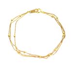 ブレスレット レディース 18k 18金 イエローゴールド ミラーボール 3連 18cm 2.9g ジュエリー アクセサリー アクトワン