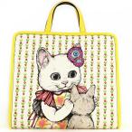  Gucci дети z большая сумка higchiyuuko605614 парусина × эмаль белый желтый кошка детский ручная сумочка akto one 