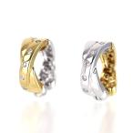  ушные каффы ушной зажим двусторонний K18YG×K14WG Cross дизайн X diamond каждый 0.10ct комбинированный цвет year аксессуары обе уголок для akto one 