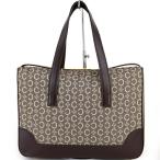 セリーヌ バッグ ハンドバッグ Cマカダム ミニボストン ブラウン系 ボックス型 キャンバス地 レザー アクトワン