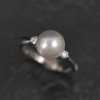 ��γ�ѡ��� ��� 11.5�� ���� 8.5mm ��������� 0.108ct Pt900 ����ץ� ���奨�꡼ ��ǥ����� �����ȥ��