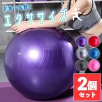 バランスボール ヨガボール ヨガ 2個セット 椅子 直径55cm ジムボール フィットネスボール 空気入れ付き 体幹 トレーニング エクササイズ 自宅