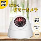 ダミーカメラ ドーム型 防犯 防犯グッズ 屋内 屋外 監視カメラ ダミー 防犯カメラ 偽物 偽 電池式 セキュリティ 対策 天井 壁付け 屋根 軒下