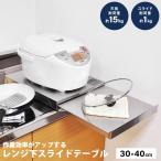 レンジ台 スライドテーブル 電子レンジ レンジ下 引き出し スライドトレー トースター ステンレス 幅30×奥行40 日本製 足立製作所 お得日 ポイント利用