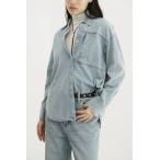 クラネ / CLANE コンパクトデニムシャツ | COMPACT DENIM SHIRTS (ICE BLUE)