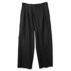 ショッピングSALE品 JIEDA ジエダ 25AW  OVER WRAP SLACKS (BLACK) オーバーラップスラックス ストライプパンツ