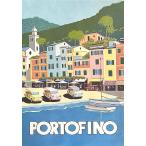  постер Portofino Италия производства большой размер I.F.I постер / упаковка бумага 50×70 PORTOFINO CR128 [ угол поломка есть ]