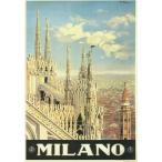 ショッピングポスター ポスター イタリア ミラノ  I.F.I ポスター 50×70 MILANO CR088 ミラノ大聖堂 インテリア