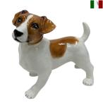 ジャックラッセルテリア 置物 犬 インテリア オブジェ 陶器 オーナメント イタリア Jackrussellterrier-f169ba