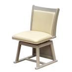 ダイニングチェア 1脚 ダイニングコタツ対応 回転チェア おしゃれ 木製 椅子 回転式 座面高40.5cm 合皮シート SCC-40GY グレー(GY)