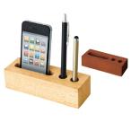 スマホスタンド ペン立て 木製 エコ