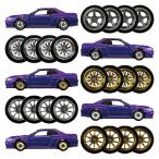 1/64 改造用 ホイール タイヤ 1台分セット トミカ Tomica ホットウィール Hot Wheels ミニカー等に