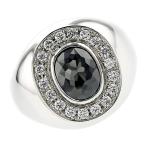ブラックダイヤモンド メンズリング 1.720ct ファンシーカット プラチナ Pt 鑑別書付 ブラックダイヤ ダイヤモンド ダイヤリング メンズ リング 男性