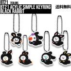 BT21 Acylic Simple Keyring Black Rabbit 【BTS公式グッズ】 ブラックラビット キーホルダー キーリング ストラップ TATA COOKY CHIMMY RJ