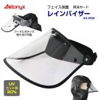 レインバイザー AX-002 レインウェア レインコート 自転車 クリアバイザー UVカット90% 防水 サンバイザー 通勤 雨具 雨 フリーサイズ クリア アエトニクス