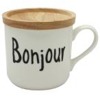 ヴィヴル 蓋付きマグカップ Bonjour 1個箱BOX 028701