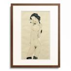 エゴン・シーレ Egon Schiele 「Nude black-haired girl, standing」