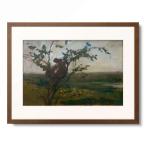 ジョヴァンニ・セガンティーニ Giovanni Segantini 「Paesaggio con donna su un albero (Landschaft mit Frau im Baum), 1880/1883.」