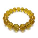 ショッピングアリス ミャンマー産　天然琥珀　バーマイト ブレスレット　約11mm イエロー babr-12 【限定】【希少】【送料無料】
