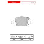 ショッピングFERODO FERODO ブレーキパッド DS PERFORMANCE フィアット プント (188系) 1.8 16V HGTアバルト 00〜03 188A1 188A6 - リア FDS1324