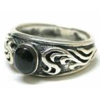 シルバーアクセサリーリングブラックオニキス