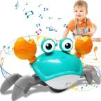カニおもちゃ 音楽這うカニ おもちゃ カニ働く 赤ん坊おまちゃ 電気カニのおもちゃ USB充電式 音声光付き 自動的に障害物を回避する 子供