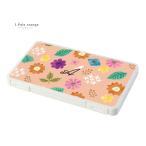 マスクケース 日本製 抗菌 持ち運び 軽量 コンパクト 花 イニシャル カラフル フラワー オレンジ