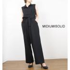 MIDIUMISOLID ミディウミソリッド オールインワン ベルト付き ブラック レディース 2-152148