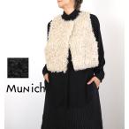 ショッピングファー Munich ミューニック リバーシブルジレ カーリーフェイクファーxシープボア レディース MN252B54