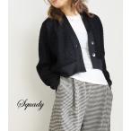 長袖カーディガン フェザーシフォン ブラ