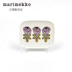 マリメッコ プレート Vihkiruusu (ヴィヒキルース) 15×12cm ピンク×イエロー ウェディングローズ 北欧 ギフト 食器 角皿 日本正規品 爆買