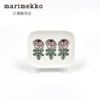 【日本限定】 マリメッコ プレート Vihkiruusu(ヴィヒキルース) 15×12cm ピンク×ミントグリーン ウェディングローズ ギフト 食器 角皿 日本正規品