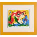 マイケル・ルー スプリング・モーニング 猫 絵画 ポップアート インテリア シルクスクリーン 版画 プレゼント コレクション 新築祝い 開店祝い 新品額付き