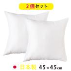 クッション 背あてクッション 中身 2個セット 45×45 白 日本製