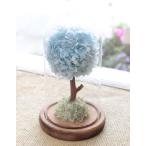 プリザーブドフラワー 卒業 送別 退職 花 ガラスドーム 誕生日 お見舞い プレゼント おしゃれ  あすつく対応 土日祝も営業「ガラスドームトピアリー/水色」