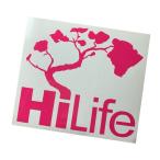 HiLife ベーシックロゴ カッティングステッカー Mサイズ ホットピンク hawaii ハワイ USDM JDM HDM stance ハイライフ SK8 スケート オシャレ 正規品