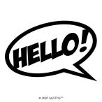 HELLO разрезные наклейки стикер сообщение Surf сноуборд волна снег машина JDM USDM US скейтборд оригинал дизайн дуть ...