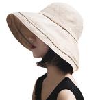 T WILKER UVカット 帽子 レディース ワイヤーを加える 取り外すあご紐 サイズ調節可 つば広 おしゃれ 可愛い ハット 旅行用 日よけ 夏季