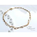 K18 ゴールド 1.70ペタル×1.05ペタル 2連ブレスレット「flavo -フラーボ」 18K 18金 YG PG WG イエローゴールド ピンクゴールド ホワイトゴー…