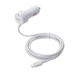 iPhone iPad DC充電器 Lightning ホワイト ホワイト 2.4A アクセサリー シンプル エレコム LPA-CCL02WH