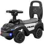 乗用玩具 足けり パトカー US ポリス 足こぎ 背もたれ 転倒防止 ストッパー付 車 自動車 乗り物 屋外 遊具 キッズ 子供 プレゼント ###パトカーPC-2021黒###
