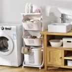 ランドリーバスケット 3段 キャスター 天板 ランドリーラック 収納 ランドリーワゴン 縦型 洗濯カゴ バスケットワゴン キャスター付 ###洗濯ラックF827-3###
