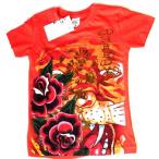 エドハーディー Tシャツ 男の子 女の子 2-7才 半袖 タイガー&ローズ/レッド Ed Hardy Kids Baby エド ハーディー EDHARDY 0014
