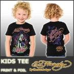 エドハーディー Tシャツ キッズ 半袖 2-7才 パンサー&ローズ 黒 5GG222DPAN/BLACK EDHARDY 0115