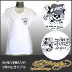 エドハーディー Tシャツ レディース 半袖 丸首 ラブキル/ホワイト 白 A1XBJALK 5周年記念モデル EDHARDY 1062