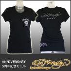 エドハーディー Tシャツ レディース 限定品 半袖 丸首 ラブキル/黒 ブラック A1XBJALK 5周年記念モデル EDHARDY 1063