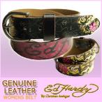 エドハーディー ベルト レディース 本革 虎&薔薇/黒 EH3299 Genuine Leather レザーベルト ビンテージ EDHARDY 9128
