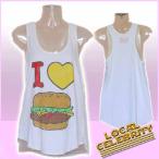 ローカルセレブリティー タンクトップ レディース Cheesburgers/クリーム W200-LOC2264 Cream 激安 LOCAL CELEBRITY 1003